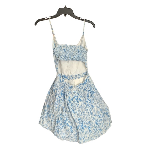 XS Silk Blue and White Joie Dress Cutout Back flaw-read below - Picture 2 of 15